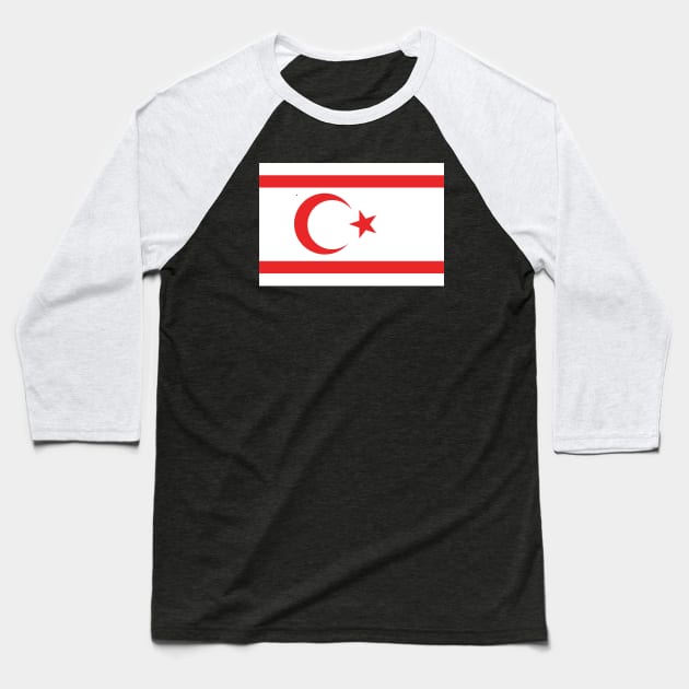 Northern Cyprus Baseball T-Shirt by Wickedcartoons